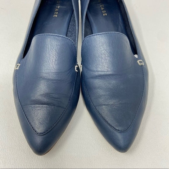 Equitare Blue Leather Pointed Toe Flats, Women’s Size 40 - Picture 6 of 14